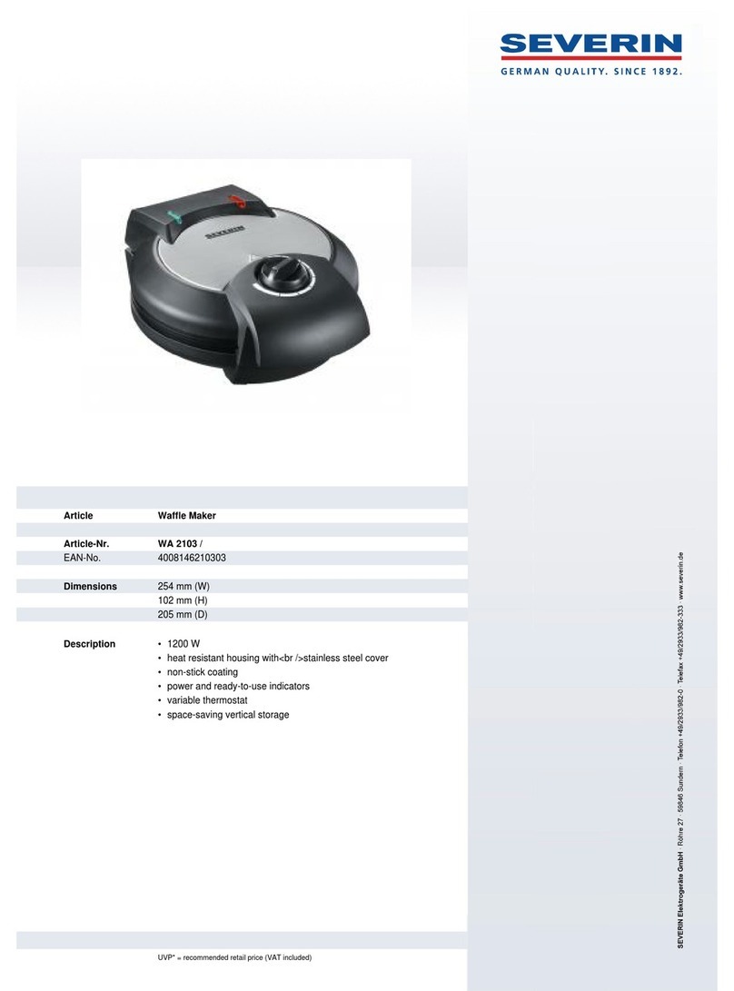 SEVERIN WA 2103 User guide SEVERIN WA 2103 User guide