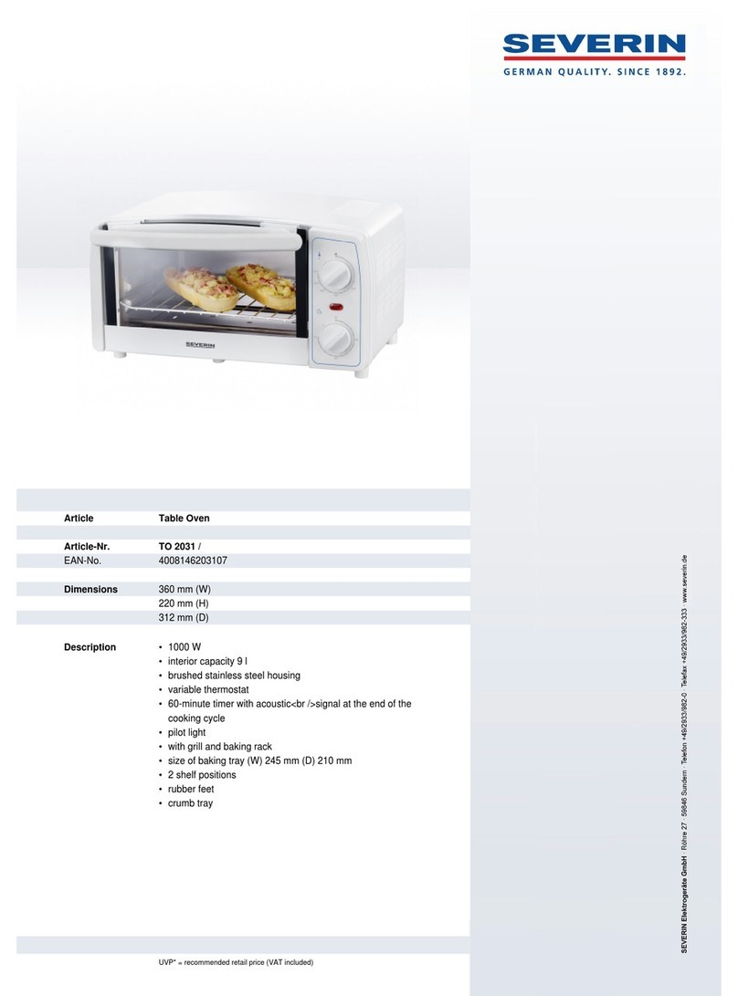SEVERIN TOASTOFEN TO 2031 Dimensions