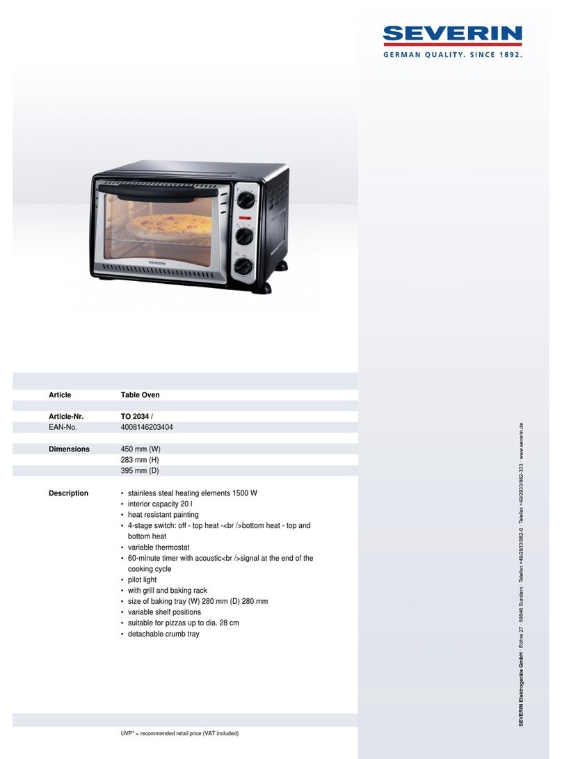 SEVERIN TOASTOFEN TO 2034 User guide