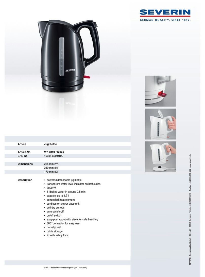SEVERIN WK 3491 User guide
