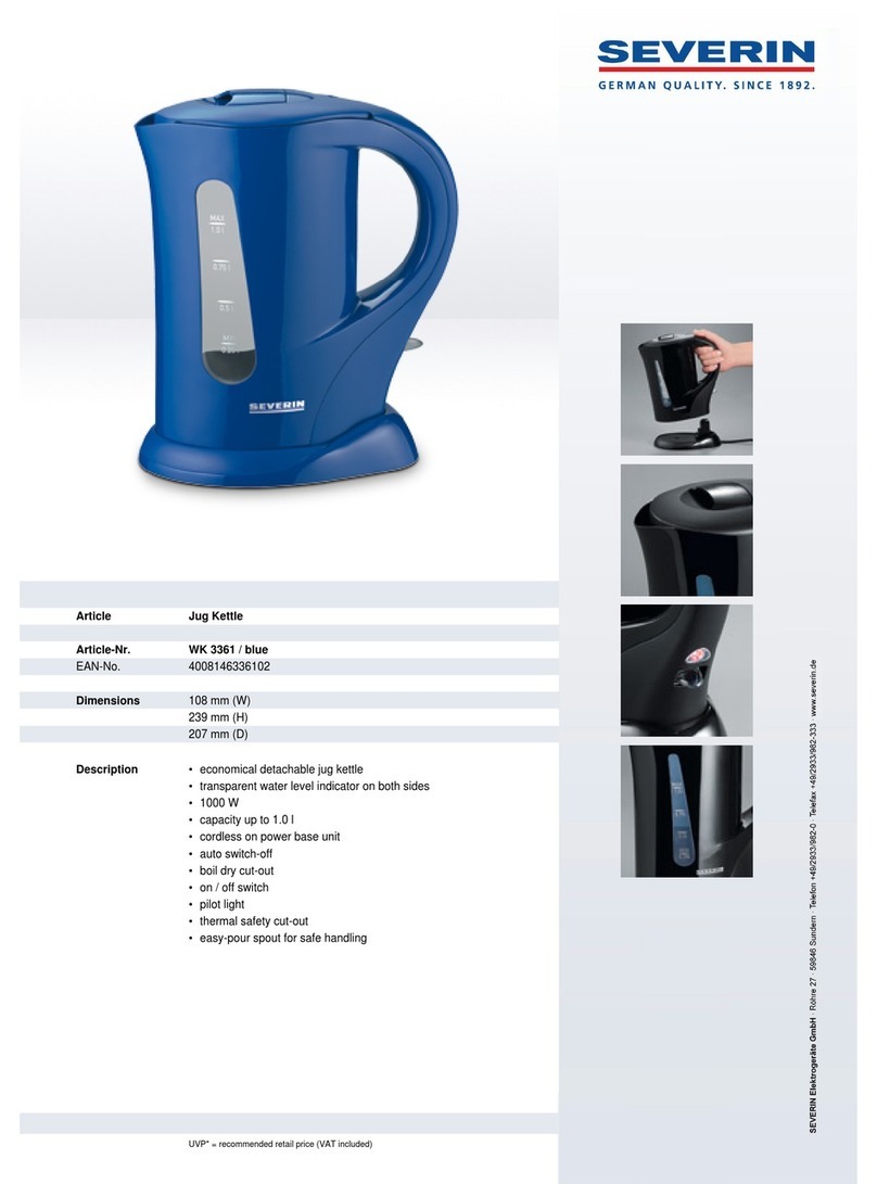 SEVERIN WK 3361 User guide