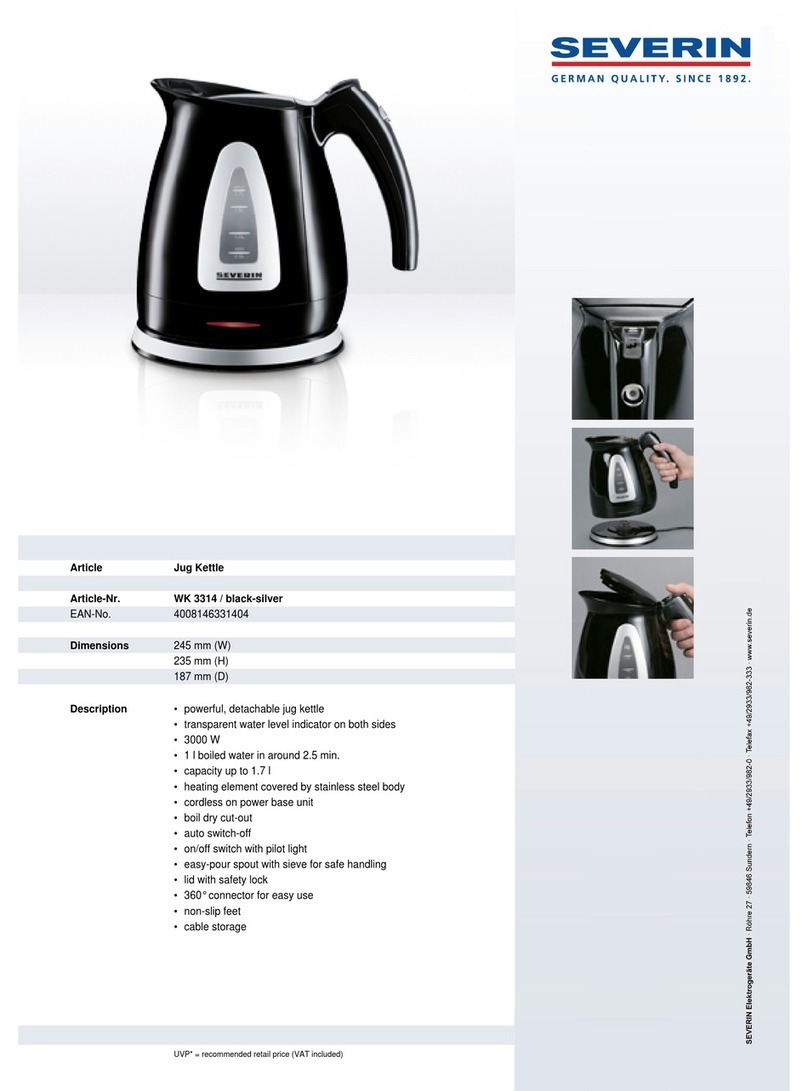 SEVERIN WK 3314 datasheet
