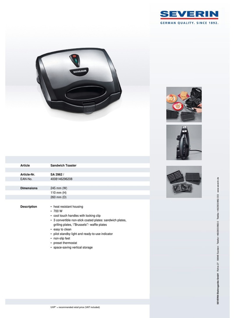 SEVERIN SA 2962 - Dimensions