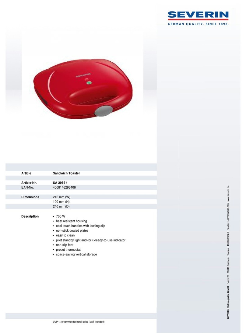 SEVERIN SA 2964 - Dimensions