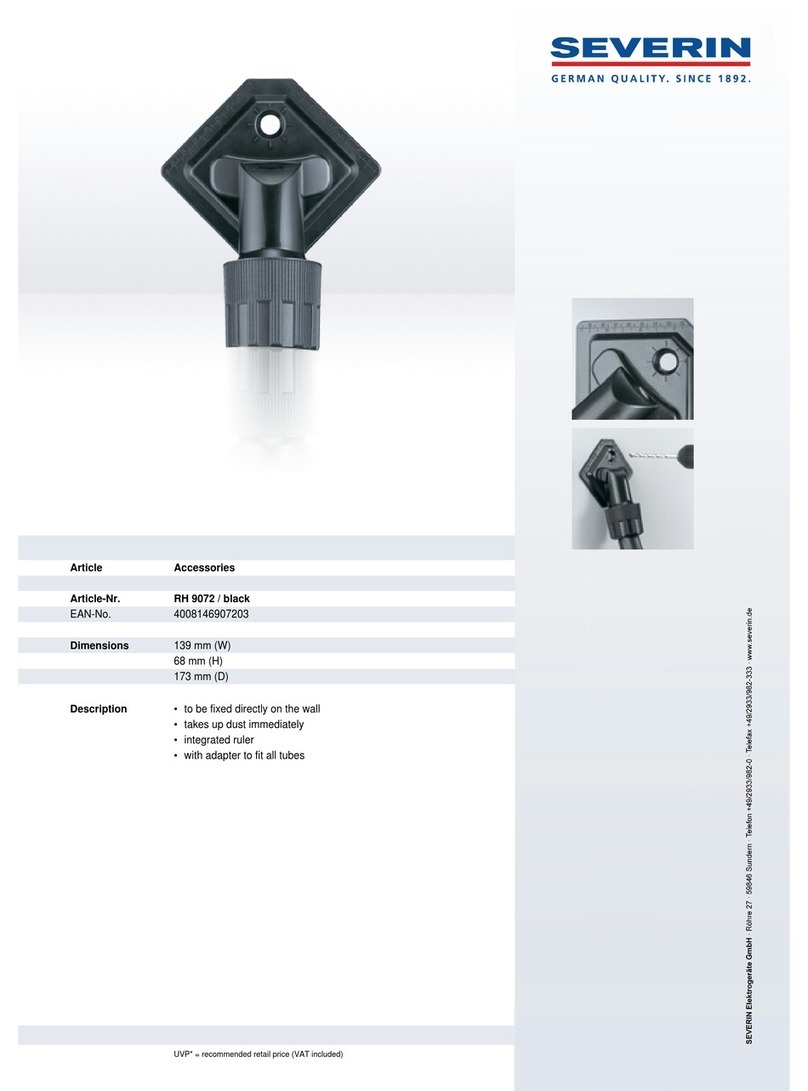 SEVERIN RH 9072 Dimensions