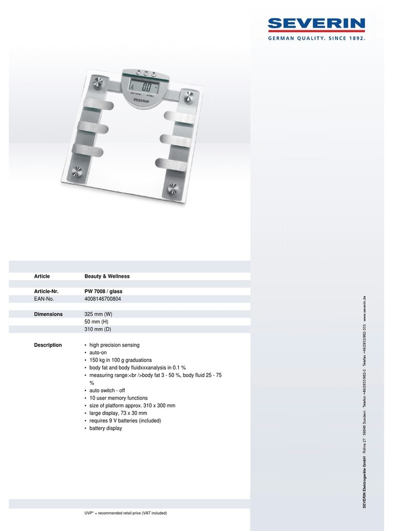 SEVERIN PW 7008 Dimensions