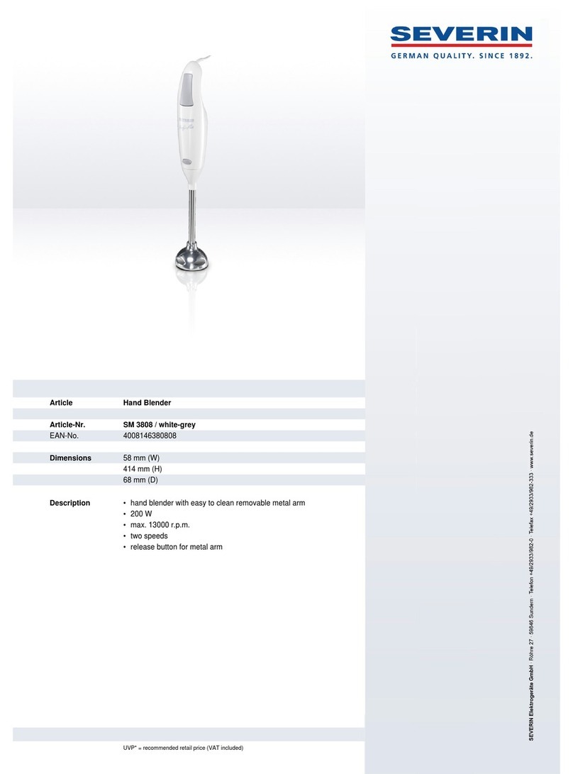 SEVERIN PROFI-MIX SM 3808 - User guide