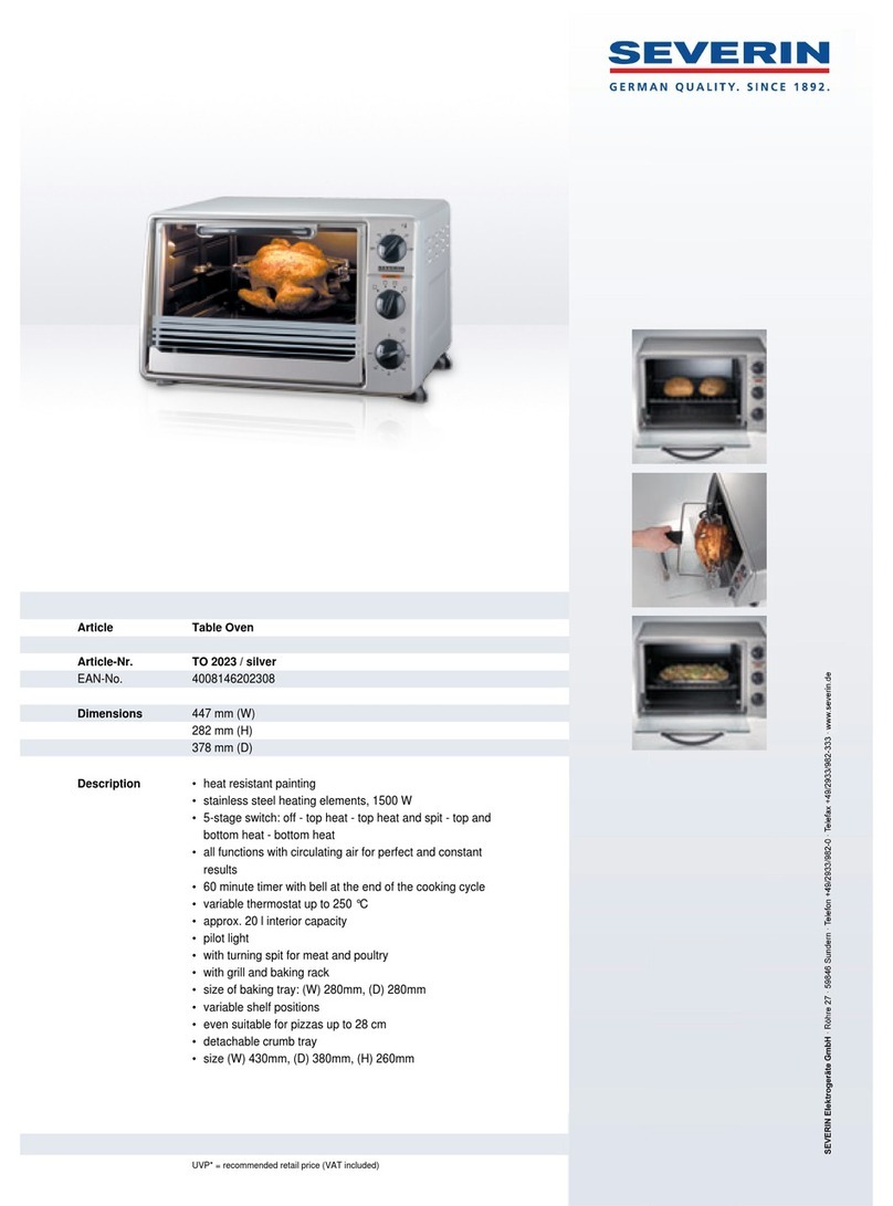 SEVERIN TISCH-BACKOFEN MIT HEIßLUFTFUNKTION TO... User manual SEVERIN TISCH-BACKOFEN MIT HEIßLUFTFUNKTION TO... User manual