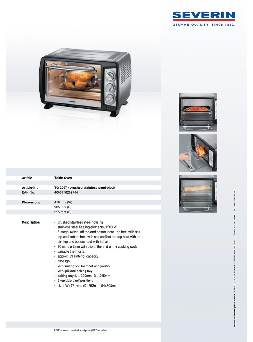 SEVERIN TISCH-BACKOFEN MIT HEIßLUFTFUNKTION TO... User manual SEVERIN TISCH-BACKOFEN MIT HEIßLUFTFUNKTION TO... User manual