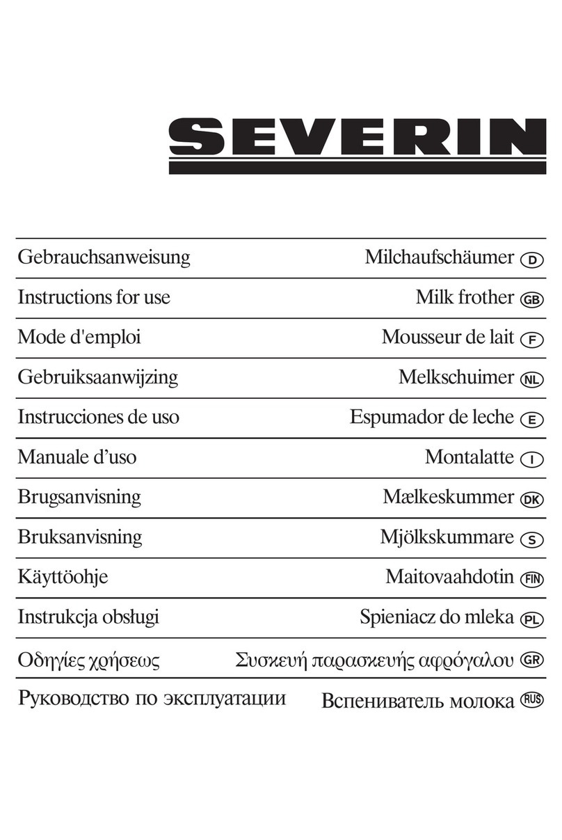 SEVERIN SM 9667 - EMULSIONNEUR DE LAIT Instructions for use