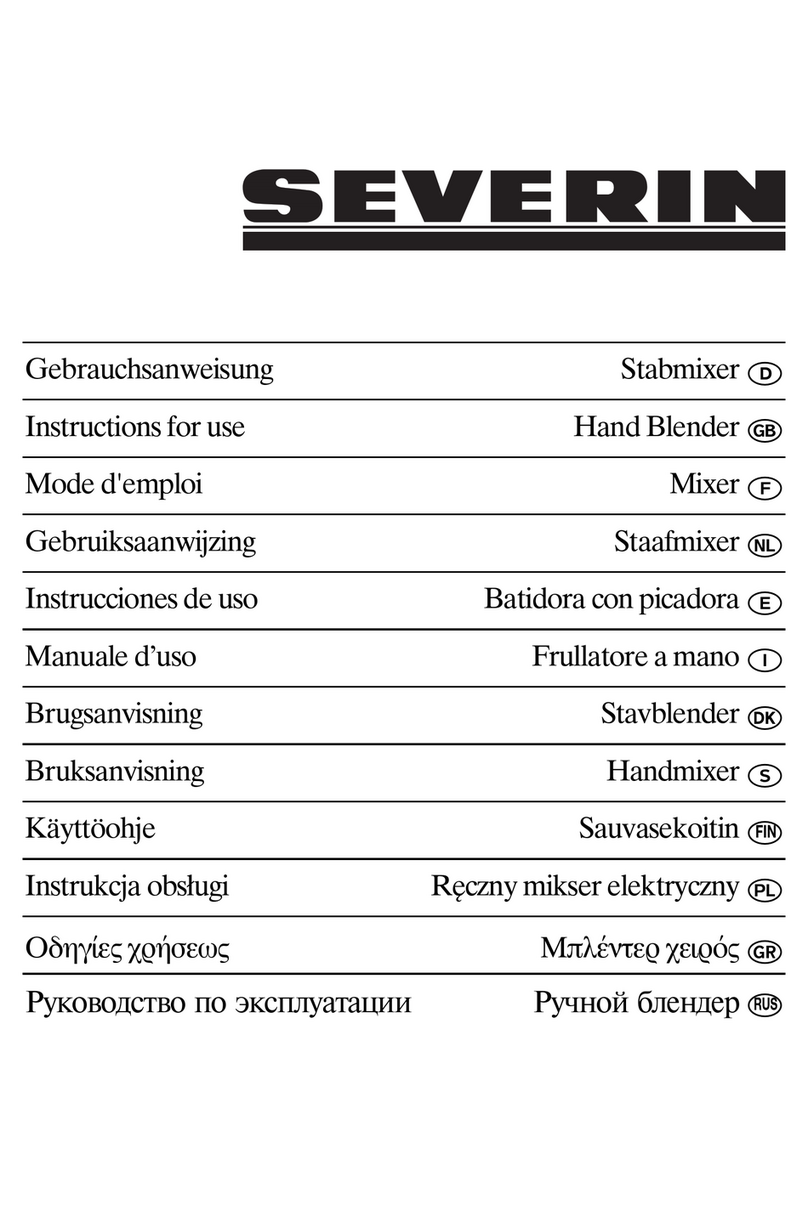 SEVERIN SM 3726 - MIXER PLONGEANT Instructions for use