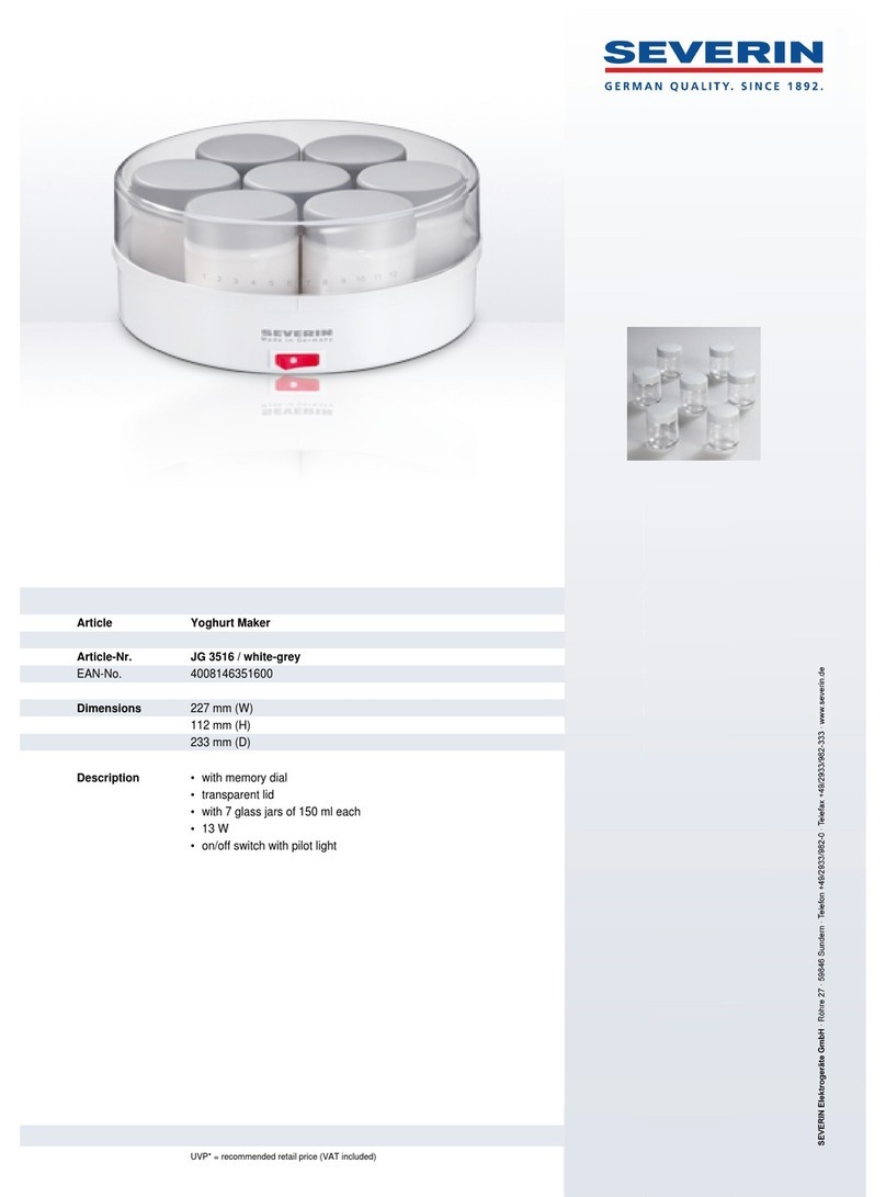 SEVERIN JG 3516 User guide