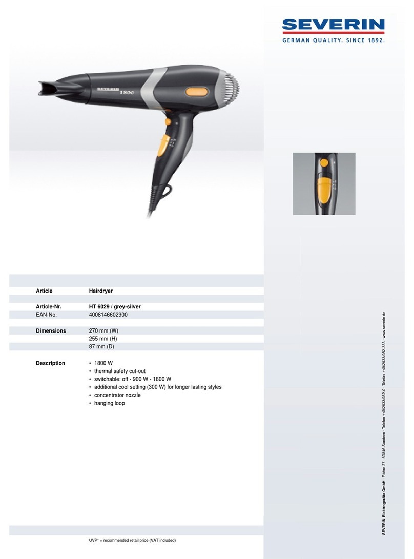 SEVERIN HT 6029 - Dimensions