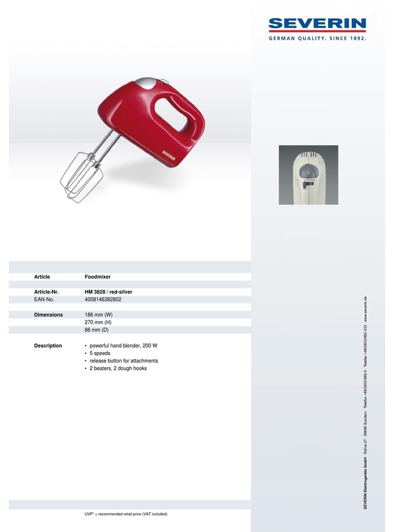 SEVERIN HM 3828 Dimensions