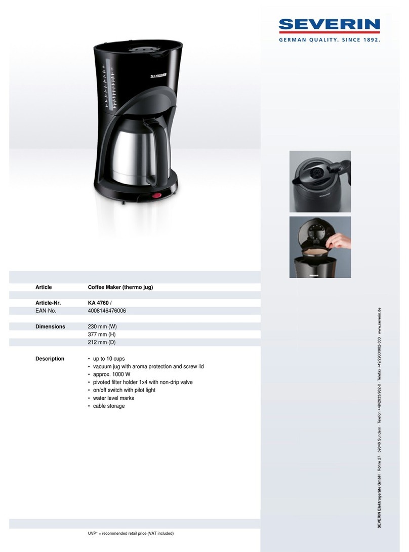 SEVERIN KA 4760 User guide SEVERIN KA 4760 User guide