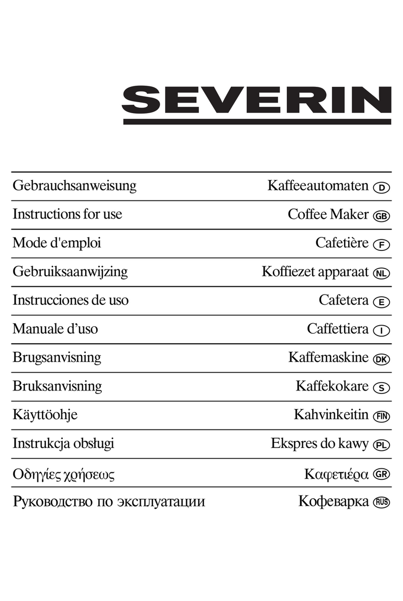 SEVERIN KA 4150 - CAFETIERE PROGRAMMABLE Instructions for use