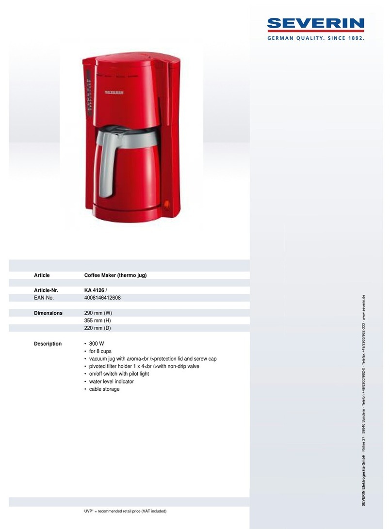 SEVERIN KA 4126 Dimensions