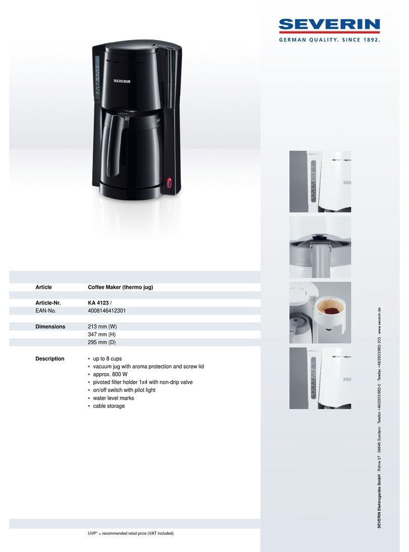 SEVERIN KA 4123 User guide SEVERIN KA 4123 User guide