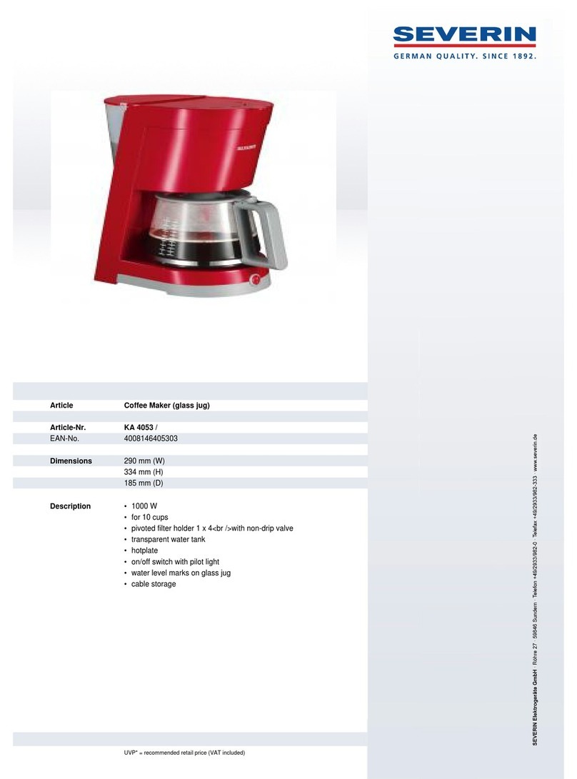 SEVERIN KA 4053 Dimensions