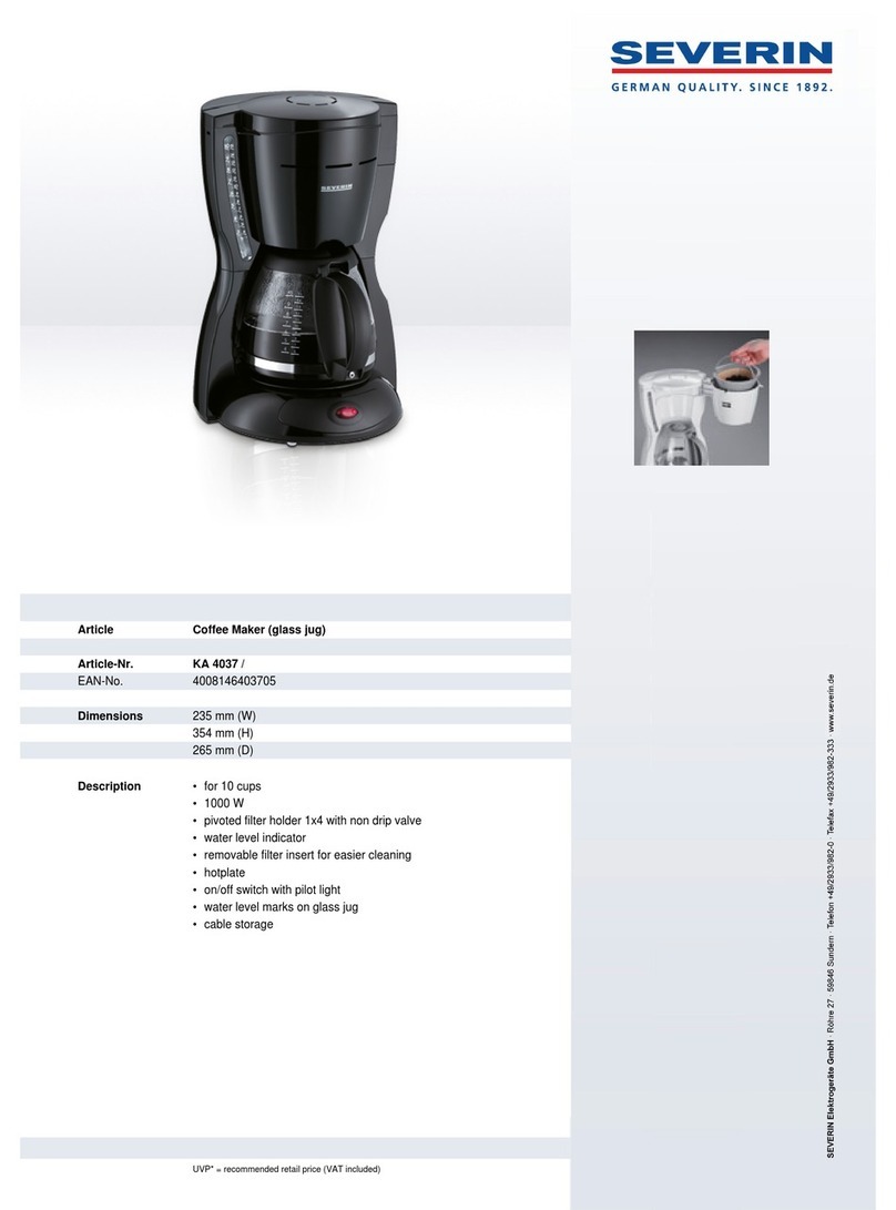 SEVERIN KA 4037 User guide SEVERIN KA 4037 User guide