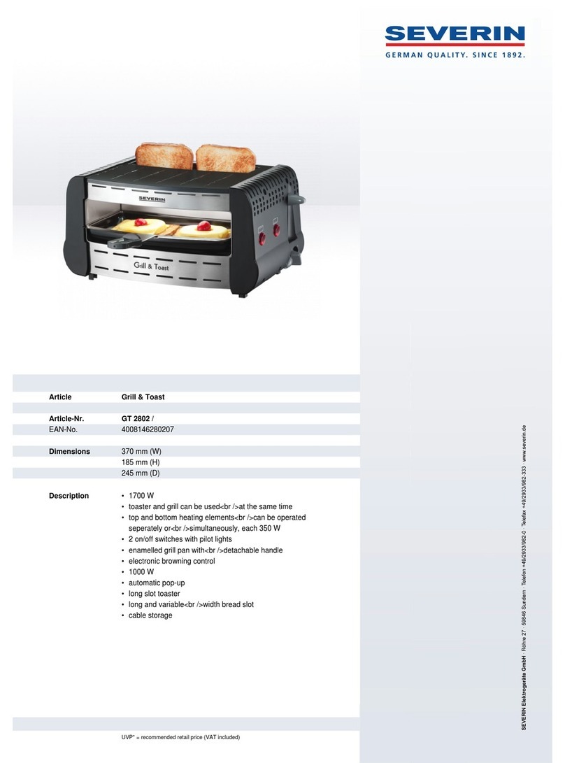 SEVERIN GT 2802 - Dimensions