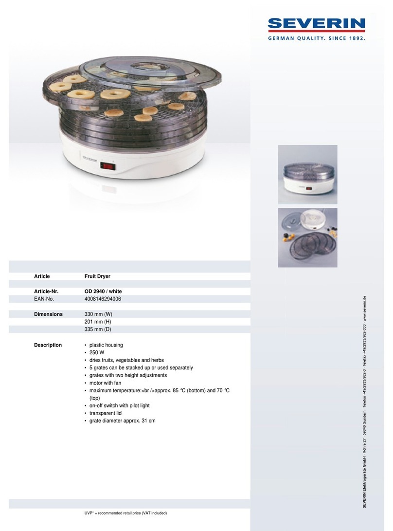 SEVERIN OD 2940 Dimensions