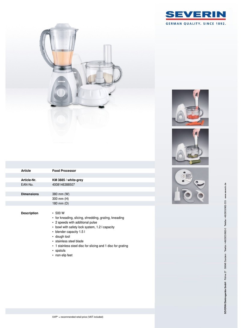 SEVERIN KM 3885 Dimensions