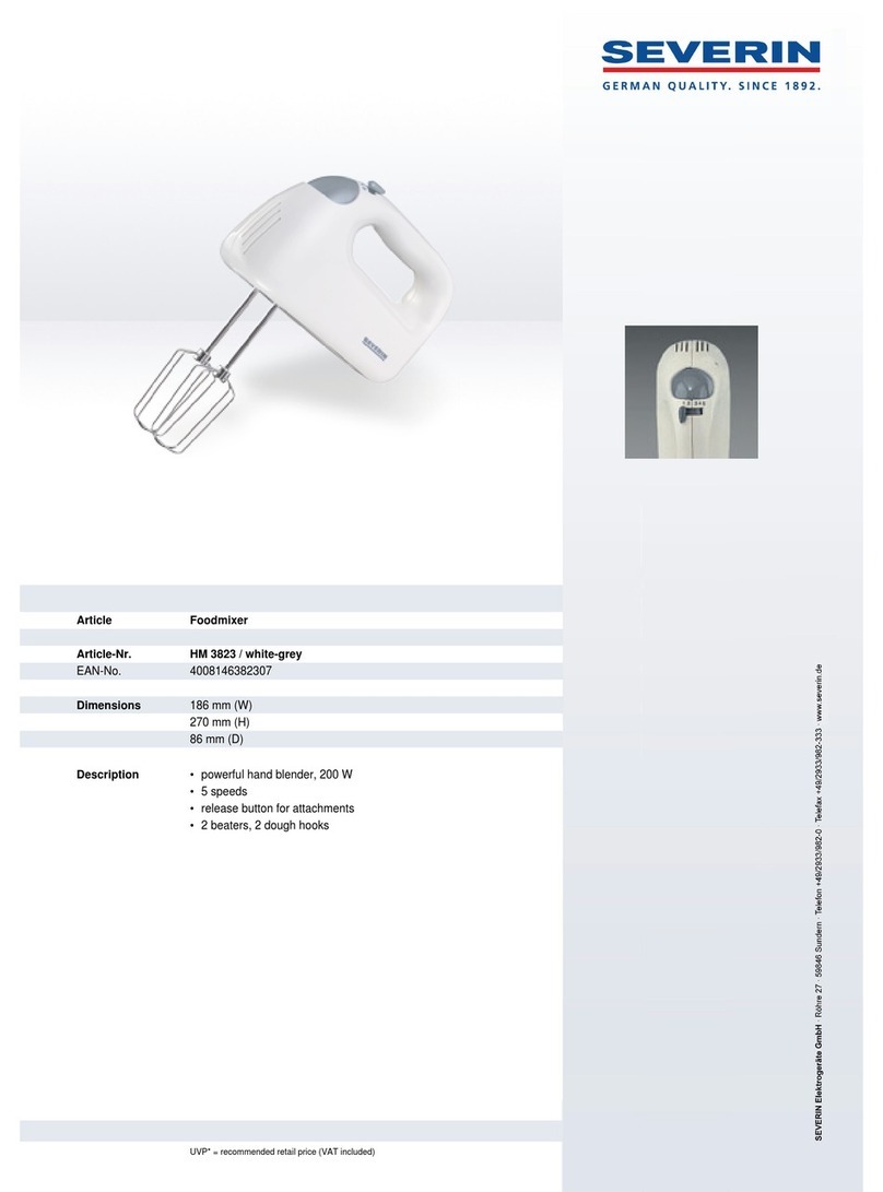 SEVERIN HM 3823 - Dimensions