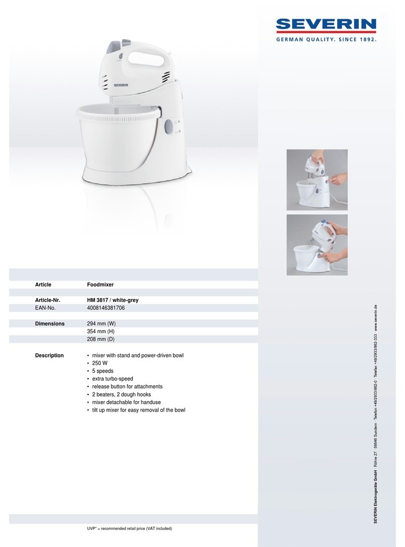 SEVERIN HM 3817 Dimensions