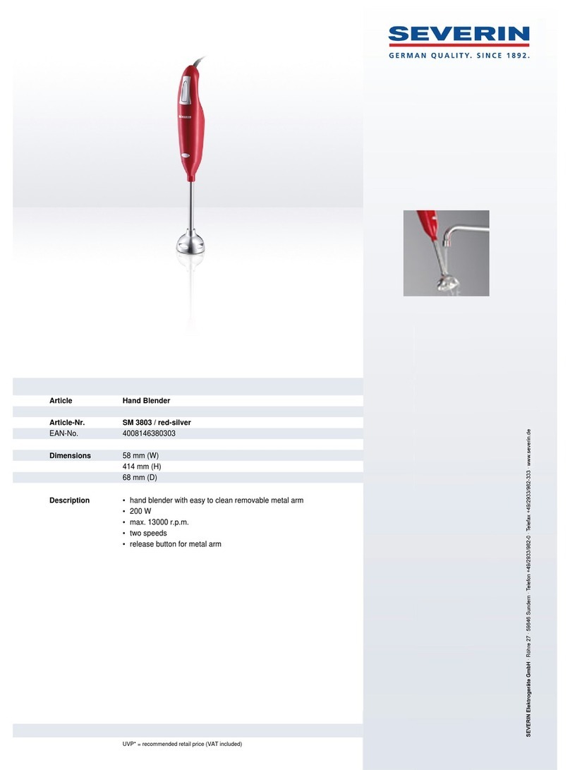 SEVERIN SM 3803 User guide