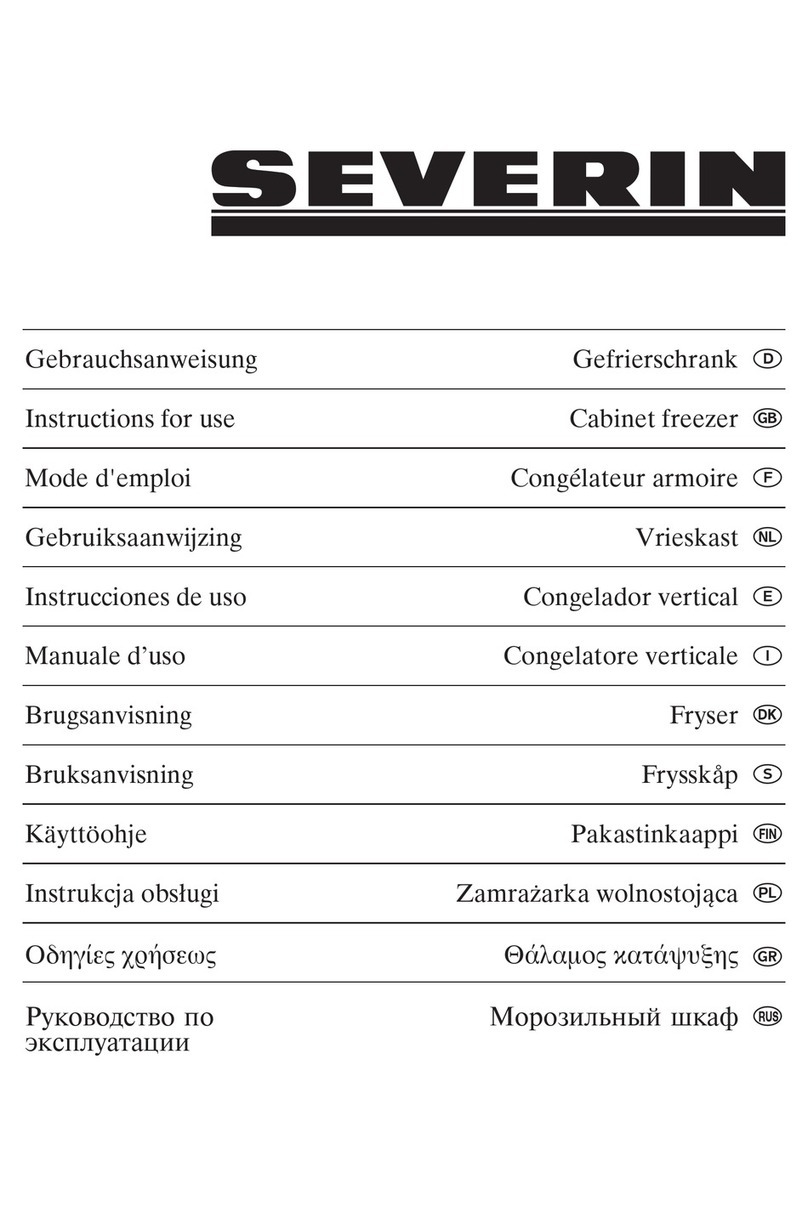 SEVERIN KS 9834 - CONGELATEUR TABLE TOP User manual