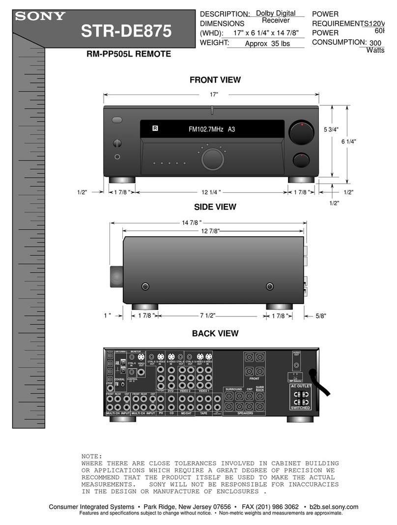 Sony STR-DE875 User guide