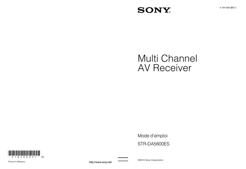 Sony STR-DA5600ES - Multi Channel Av Receiver Assembly instructions