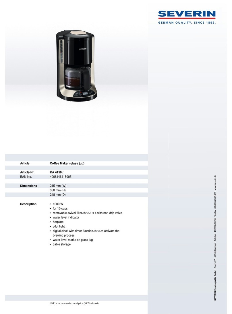 SEVERIN KA 4150 Dimensions