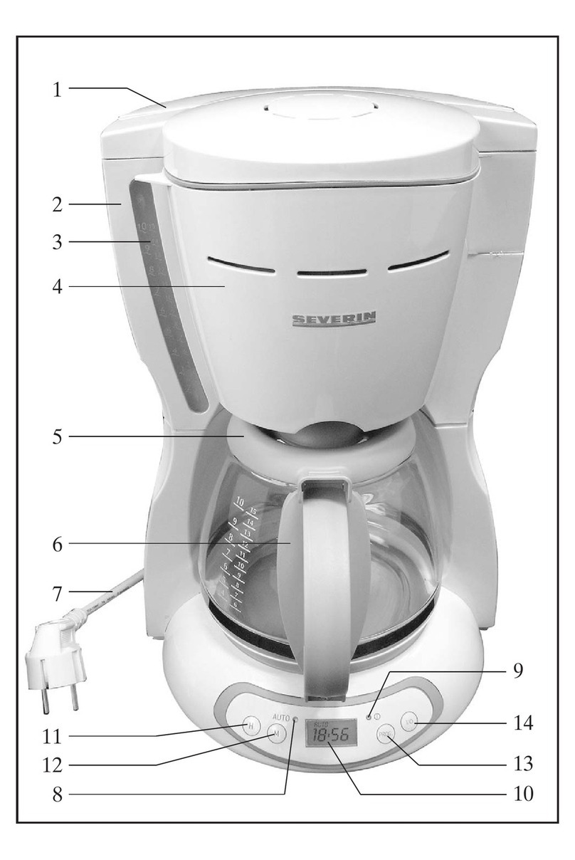 SEVERIN KAFFEEAUTOMAT MIT TIMER KA 4031 manual
