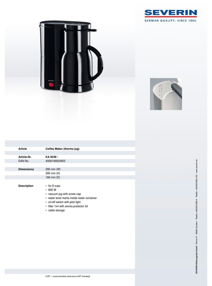 SEVERIN KA 9249 User guide