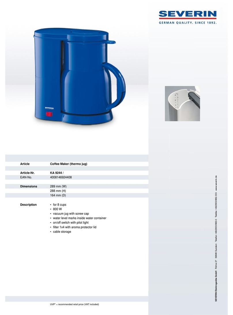 SEVERIN KA 9244 User guide SEVERIN KA 9244 User guide