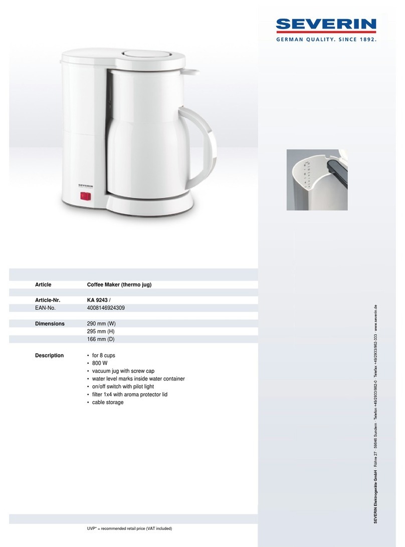 SEVERIN KA 9243 Dimensions