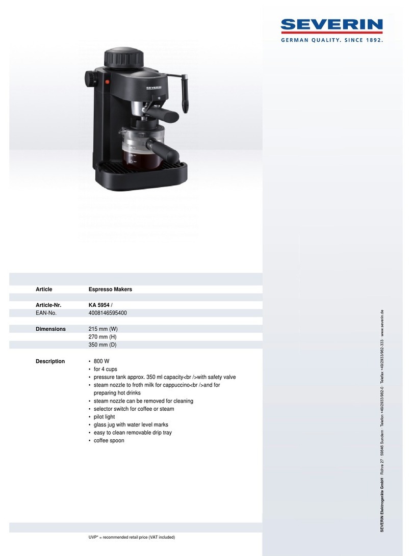 SEVERIN KA 5954 - User guide SEVERIN KA 5954 - User guide