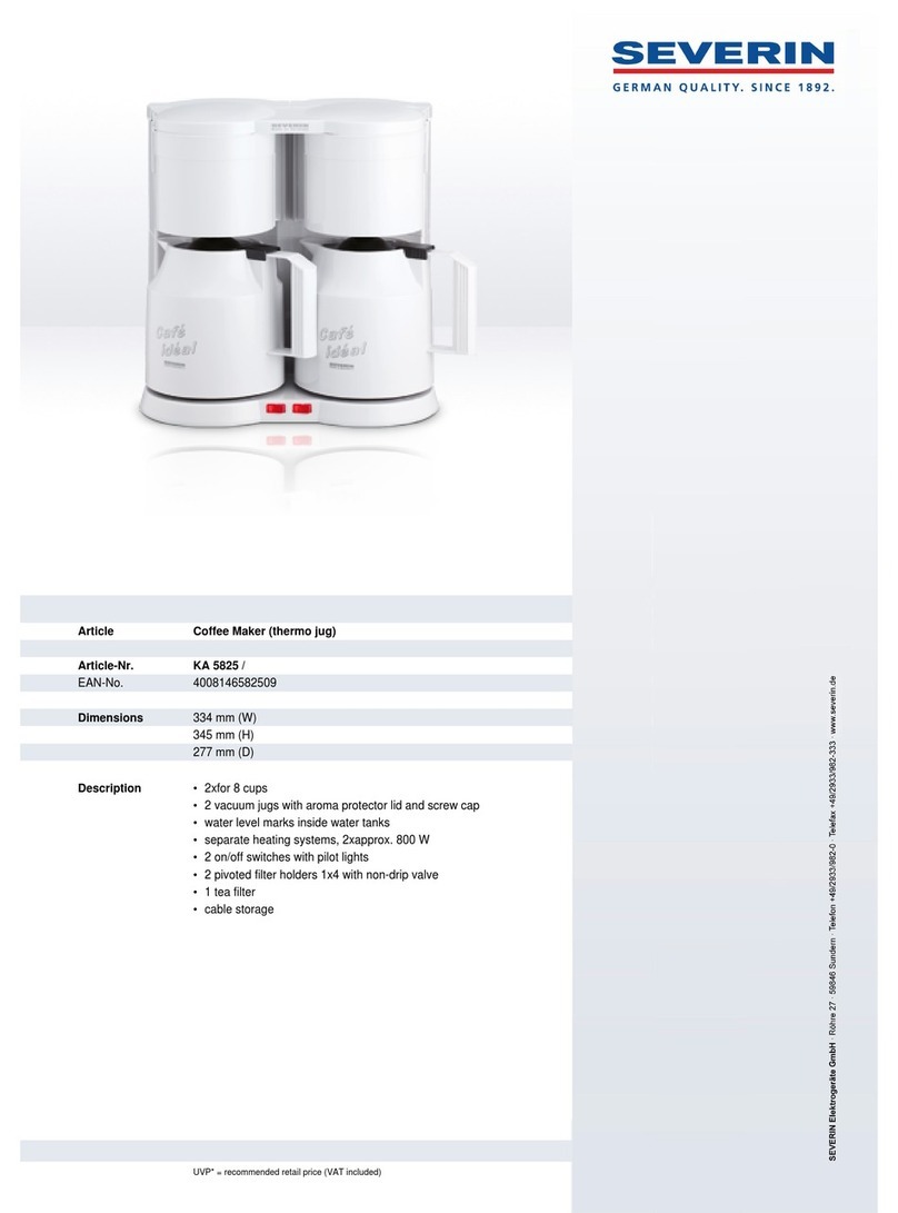 SEVERIN KA 5825 - User guide SEVERIN KA 5825 - User guide