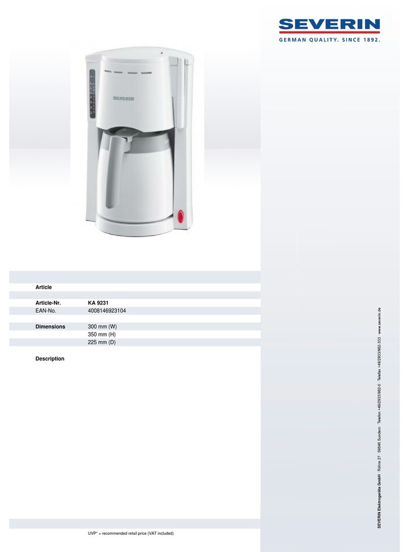 SEVERIN KA 9231 Dimensions