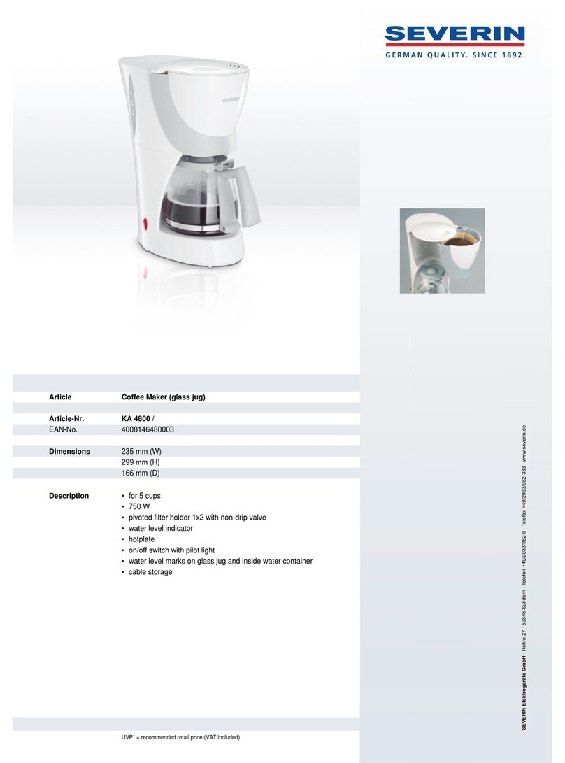 SEVERIN KA 4800 Dimensions