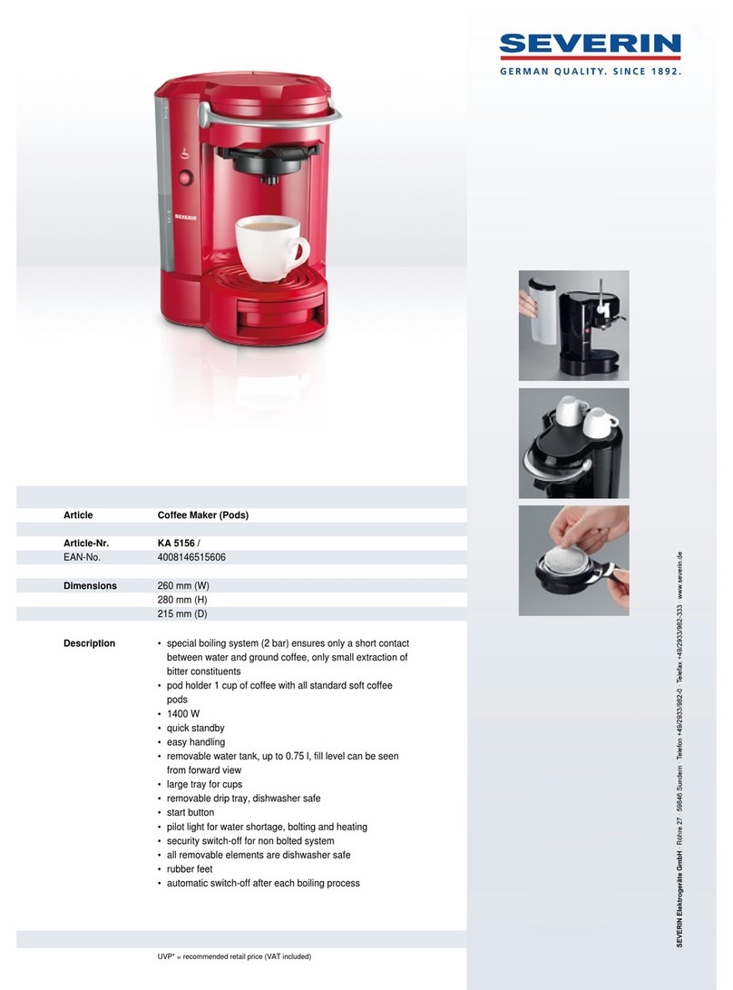 SEVERIN KA 5156 User manual SEVERIN KA 5156 User manual
