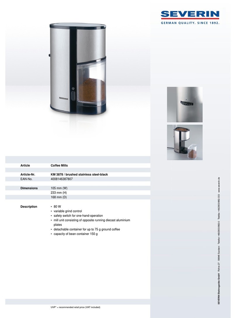 SEVERIN KM 3878 User guide