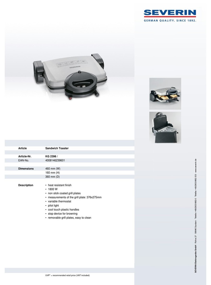 SEVERIN KG 2396 Dimensions