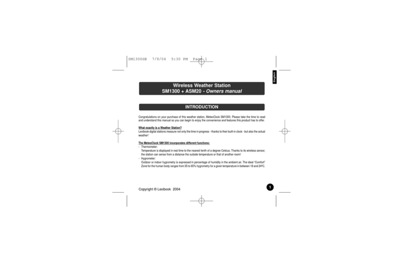 LEXIBOOK MeteoClock SM1300 User manual