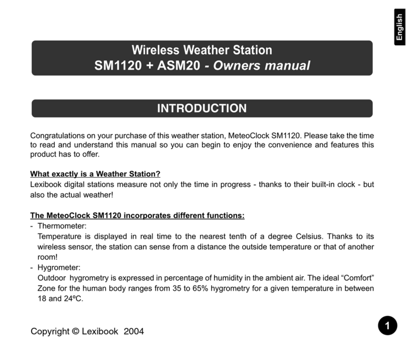 LEXIBOOK MeteoClock SM1120 owner's manual