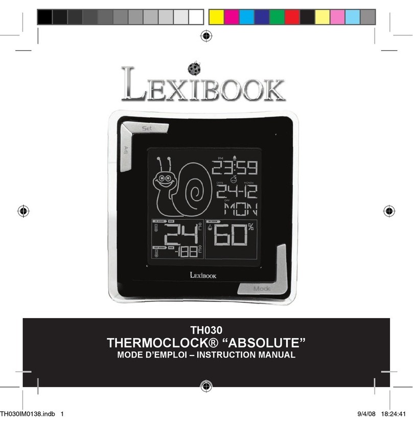 LEXIBOOK TH030 THERMOCLOCK ABSOLUTE User manual LEXIBOOK TH030 THERMOCLOCK ABSOLUTE User manual