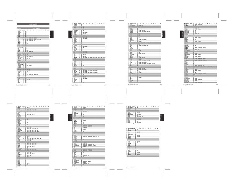 LEXIBOOK ST5 - ADDENDUM CODES VCR manual