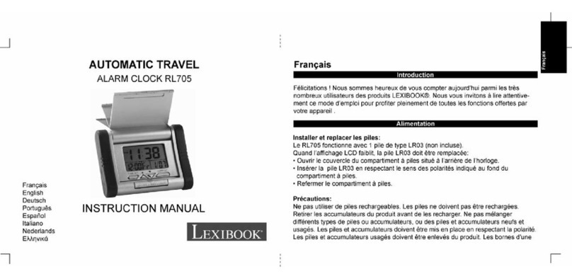 LEXIBOOK Automatic Travel RL705 User manual
